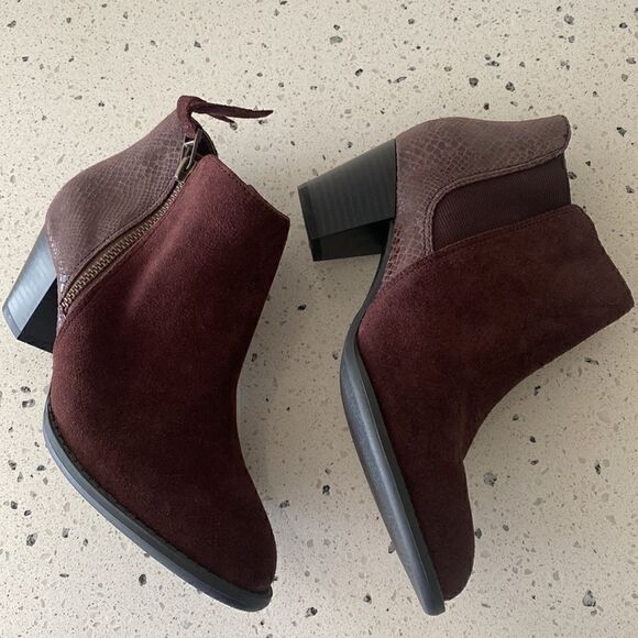 Vionic Women's Anne Java Ankle Boots Suede Leather Snake Print Women’s Size 5 - Picture 6 of 11